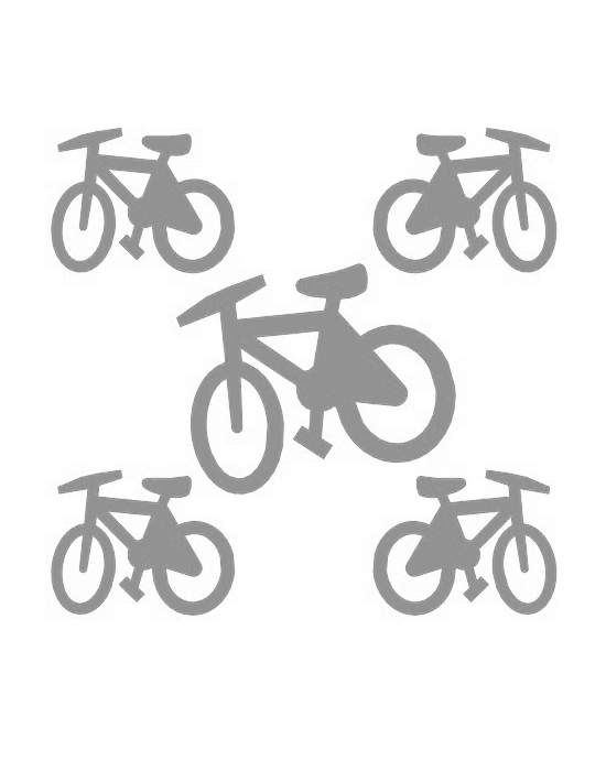 ReflecToes Reflective Stickers for Hard Surfaces - Bicycle Frame, Helmet, Stroller, Scooter, Pedals - 5 Pack - 3.5 x 5.5 Inches per Sheet - 150 Bright